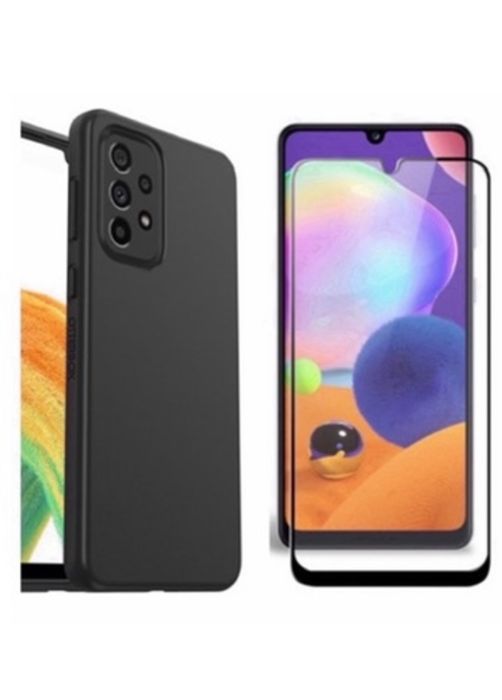 Samsung A12/A13/A15/A16/A24 Husa Silicon Clara/Neagra + Folie Sticla