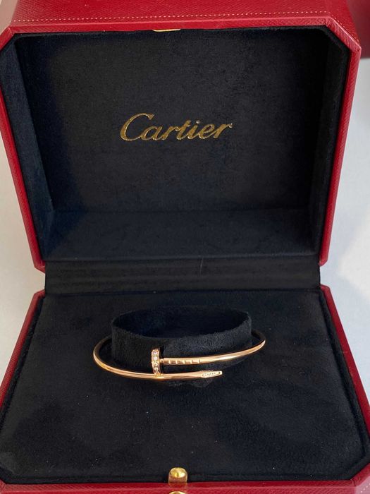 Brățară Cartier Cui Smal 15 aur roz 750 cu diamante