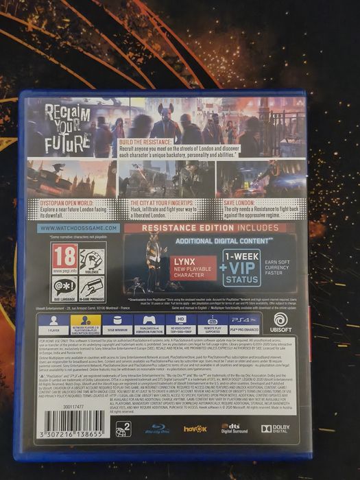 Watchdogs legion PS4/PS5