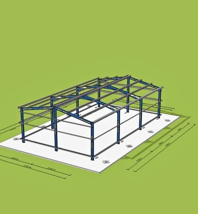 Vând hală metalică 15 x 20