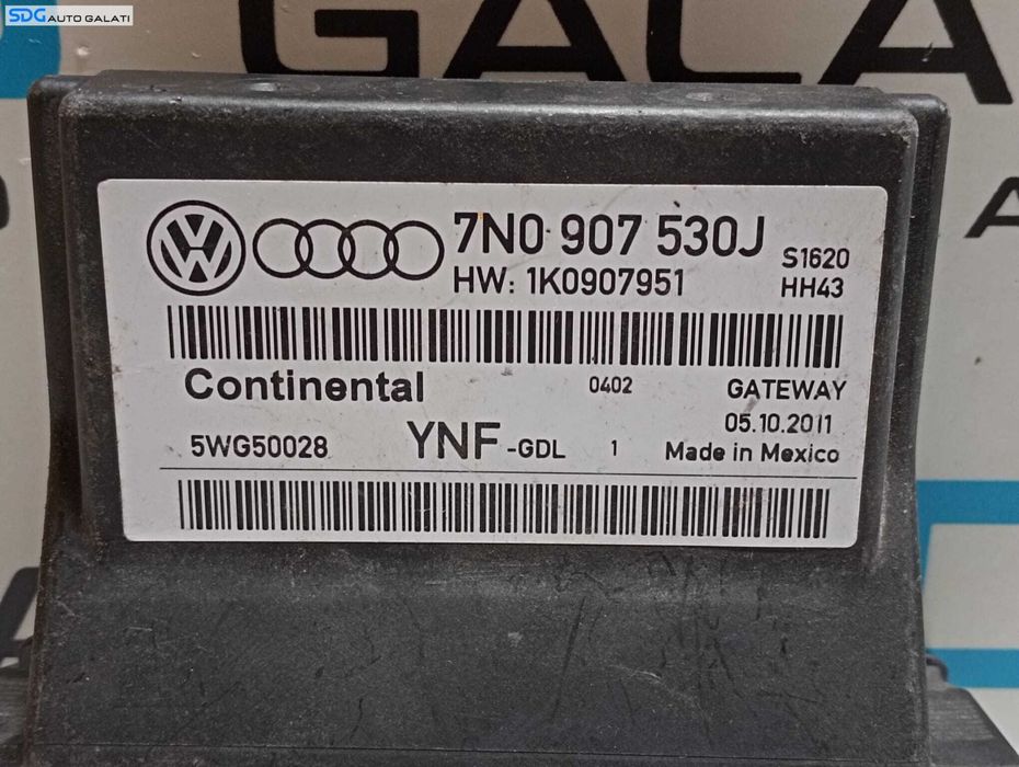 Unitate Modul Calculator CAN Gateway Volkswagen Golf 6 Plus 2008 - 2014 Cod 7N0907530J 1K0907951 [M7082]