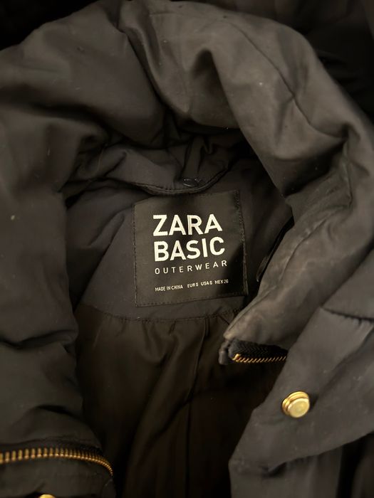 Пухено палто ZARA BASIC | S-M
