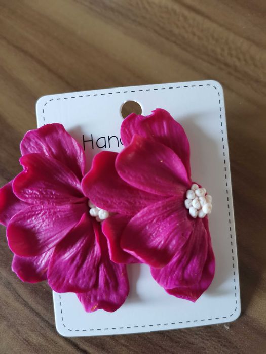 Cercei realizati manual din lut polimeric fimo