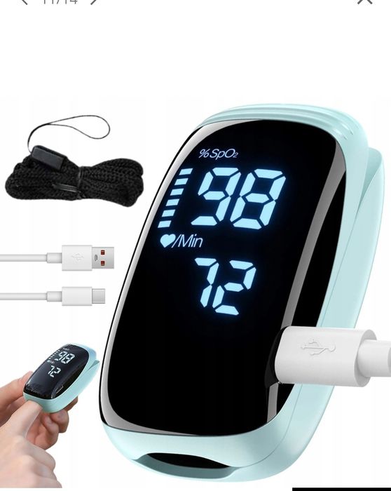 Умный Пульсоксиметр перезаряжаемые измеритель уровня кислорода в крови