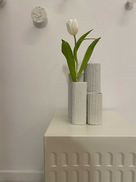 Set rar 4 vaze Rosenthal ARCTA – design Richard Scharrer, porțelan modernist