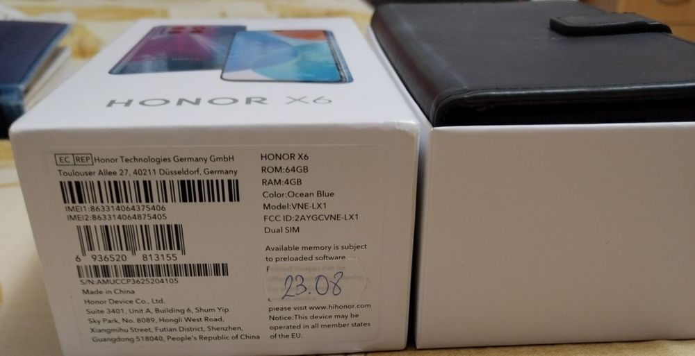 Vand Honor X6 blue