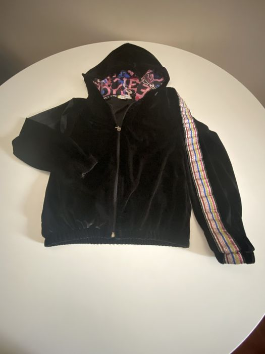 Черен плюшен суичер