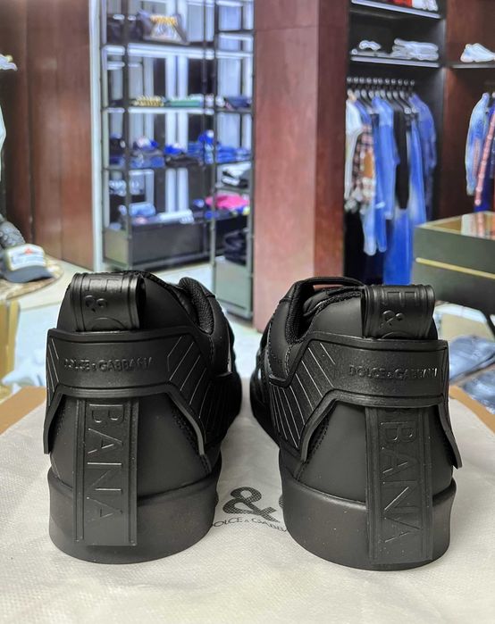 [ULTIMA MĂRIME DISPONIBILĂ: 43] Adidasi/sneakers talpa low/pantofi casual-elegant barbati Dolce & Gabbana Portofino Leather D&G
