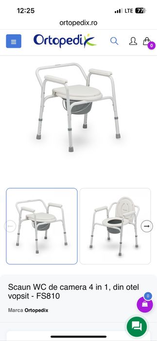 Scaun WC de cameră 4 in 1