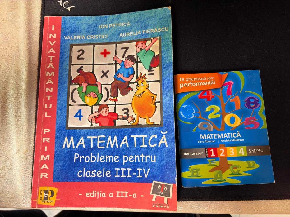 Lot 8 cărți și culegeri clasele 1-4 (Matematică / Română) - Stare Excelentă