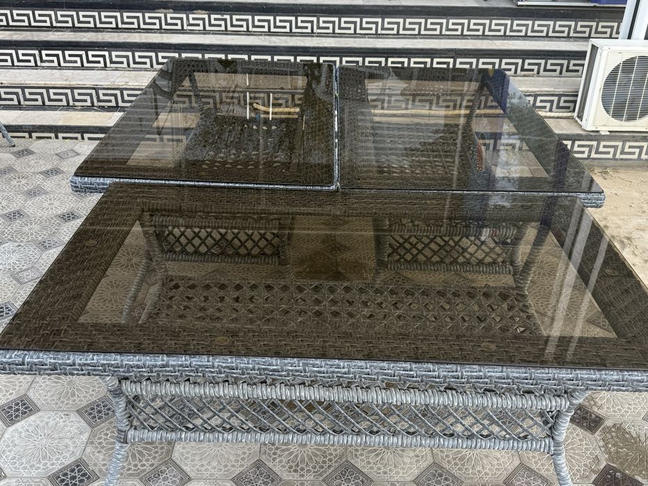 Стол стул ротанг б/у 5 комплект