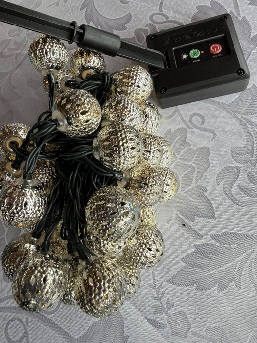Ghirlandă LED solar 8 moduri IP65 7m 50 LED – Argintiu