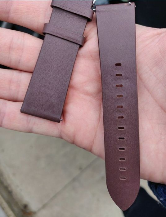 Curea maro cafeniu piele subtire 22mm Samsung watch s3 frontier Seiko