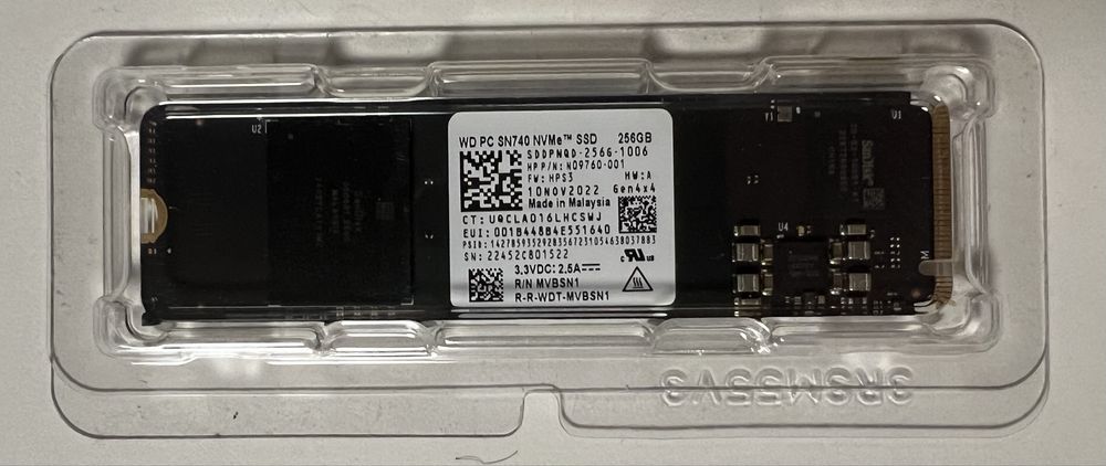 Памет М.2 Western Digital SN740 NVMe SSD 256GB