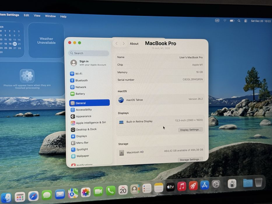 Като Нов 13.3'Macbook Pro M1/16GB Ram/512GB SSD/Space Gray