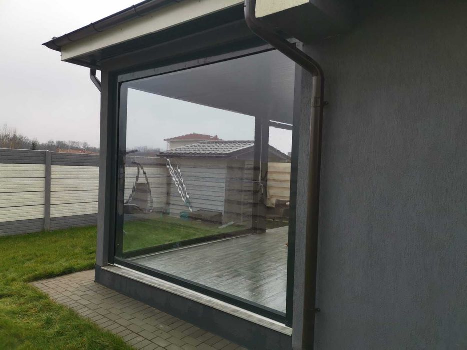 Inchideri terase / foisoare cu rulouri transparente, folie prelata