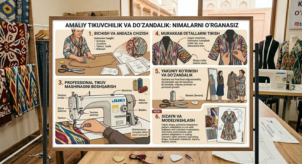 Tikuvchilik kurslari: Noldan boshlab professional darajagacha!