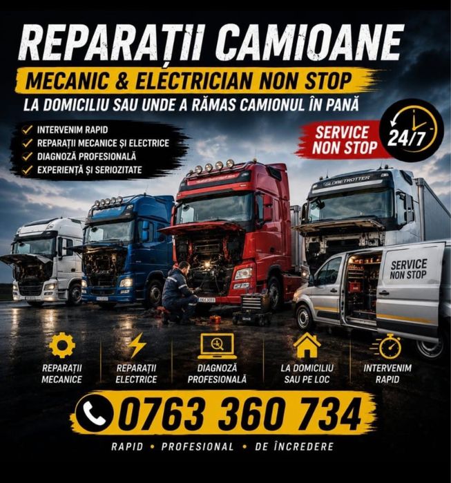 Mecanic camioane electrician camioane diagnoza camioane non stop