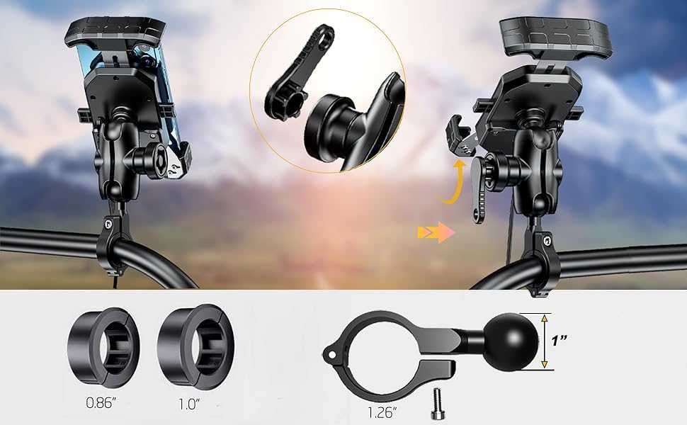 Suport telefon PM-01S, motocicleta, bicicleta, trotineta, waze, maps