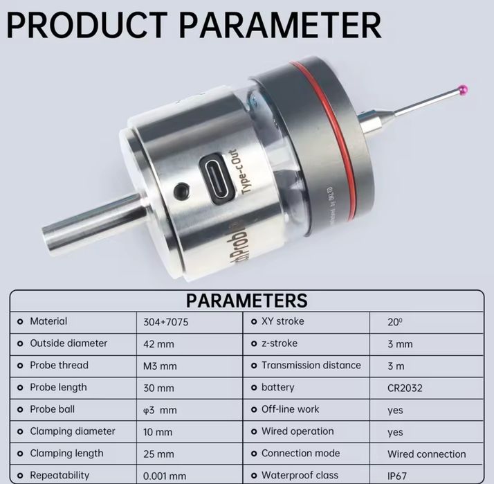 Edge finder 3d Taster luarea originii pe freza CNC