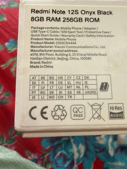 Redmi note 12S 256gb