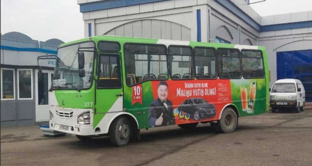 Avtobuslarga reklama joylash xizmati /Реклама на автобусах в Намангане