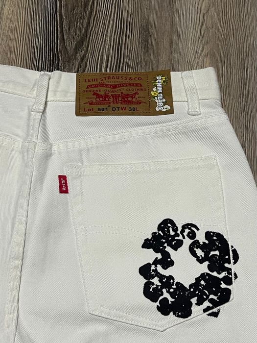Blugi denim tears albi