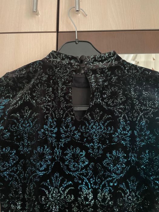 Rochie eleganta neagra cu maneca lunga marime s