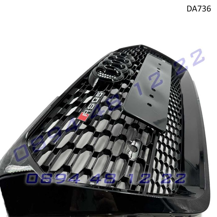 Предна RS решетка Audi Q5 16-20 пчелна пита черна грил броня ауди