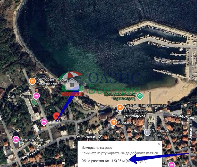 Апартамент с 1 спалня на първа линия море в нов комплекс "Лазурен бряг", Черноморец, 93.55 кв.м,