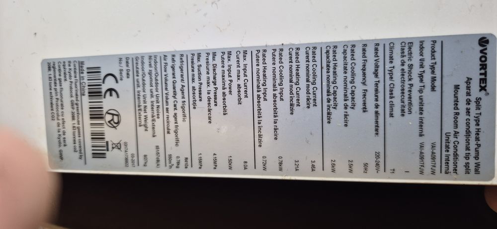 Aer conditionat vortex 9000 btu