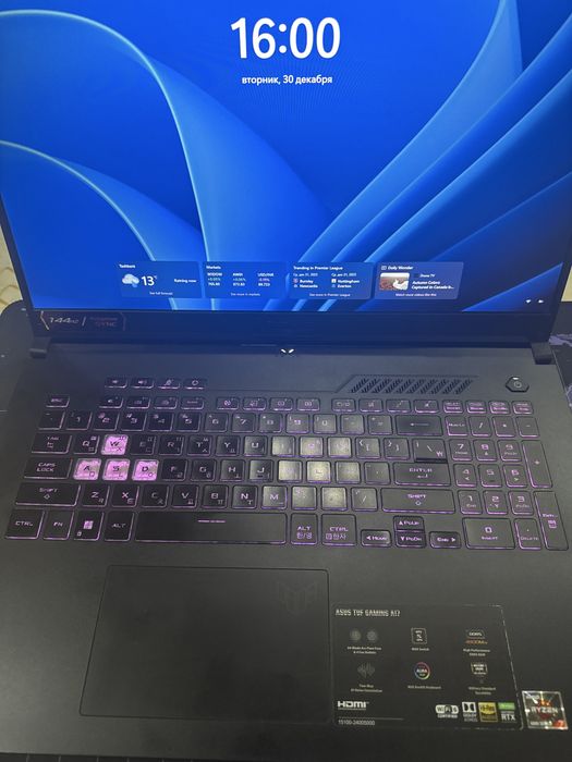 Продам ноутбук Asus tuf gaming A17