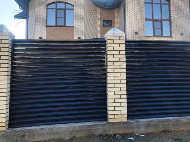 Забор жалюзи металлический