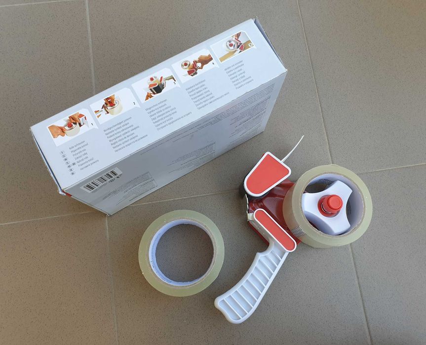 Dispenser manual scoci, aplicator banda adeziva + 2 role scotch