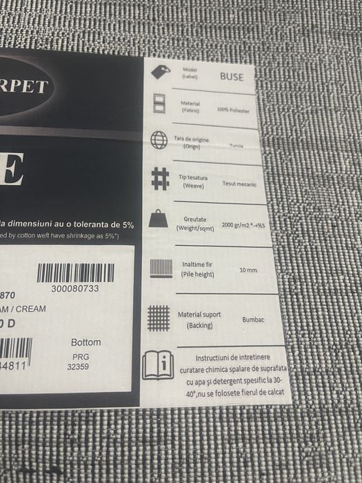Covor nou gri bej