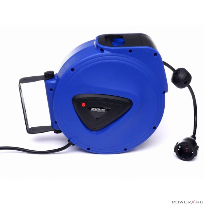 Cablu electric prelungitor cu tambur 10m, Kraft