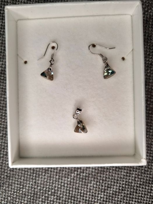 Set bijuterie argint cu piatra Swarovski