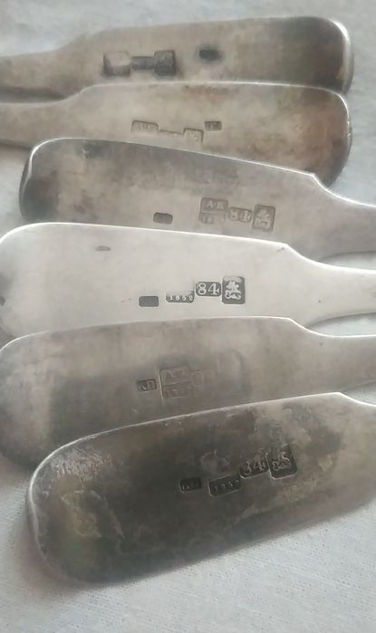 Серебряные столовые ложки. 84 проба. 1852 год.