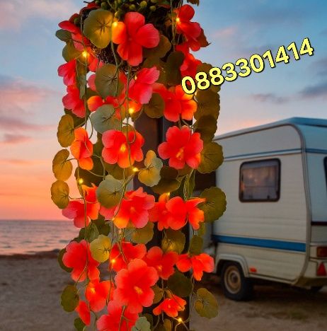 Соларни лампи Висящи цветя Светещи цветя