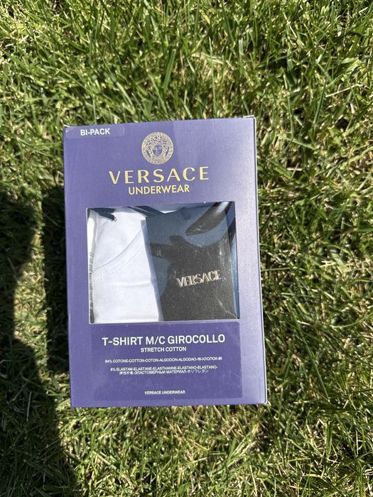 Tricou Versace Underwear alb, pachet de 2 tricouri