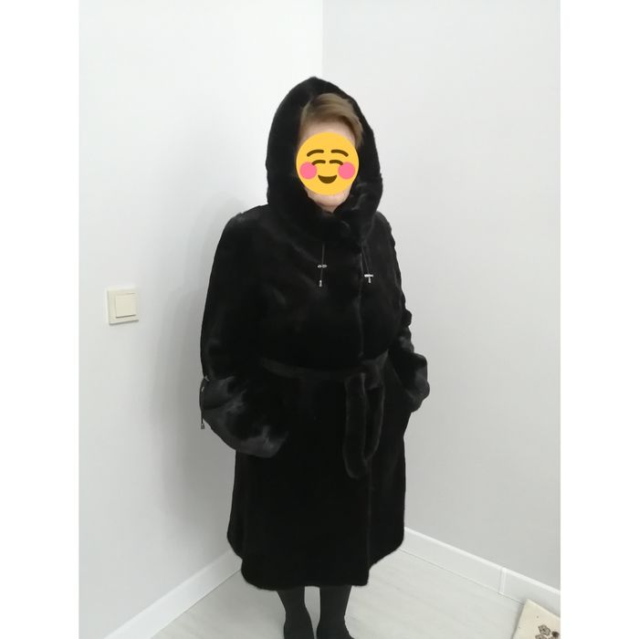 Шуба норковая чёрная