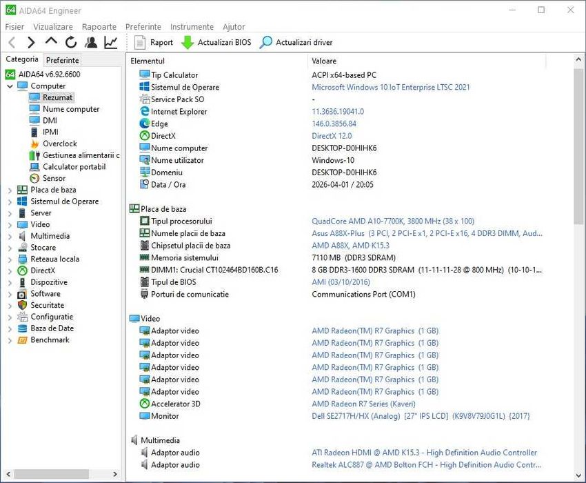 Memorie Crucial 8GB  DDR3, 1600MHz, CL11, 1.35V/1.5V