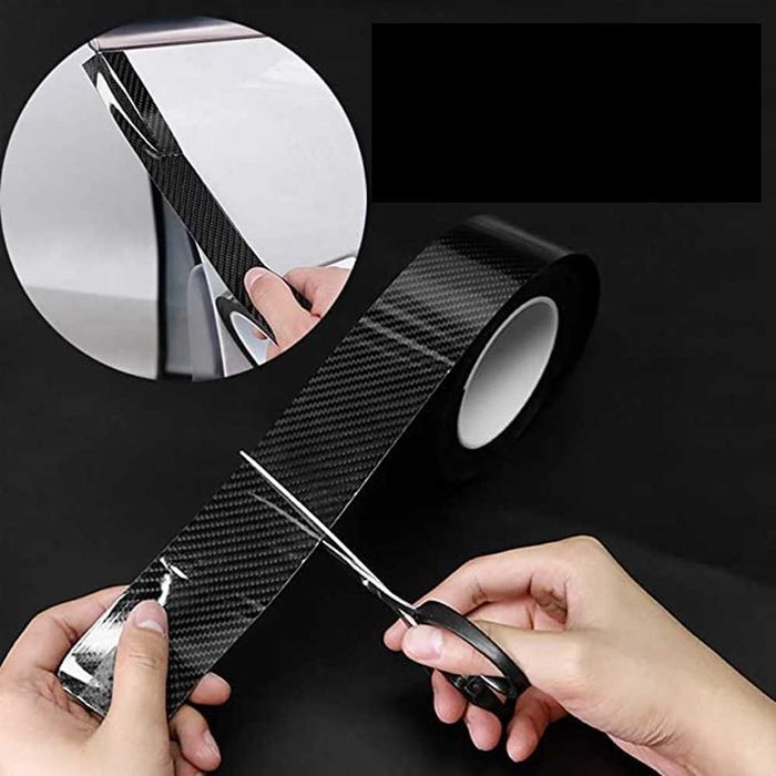 Самозалепващо фолио за Прагове и Лайсни, 5см х 5м - 5D Карбон