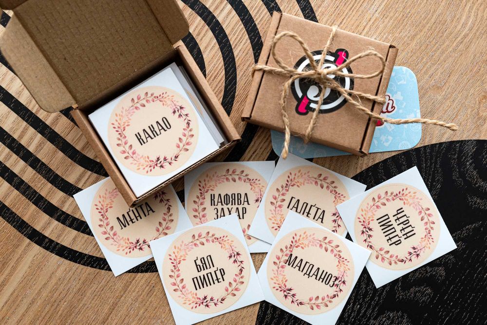 Стикери / етиекти за подправки различни дизайни