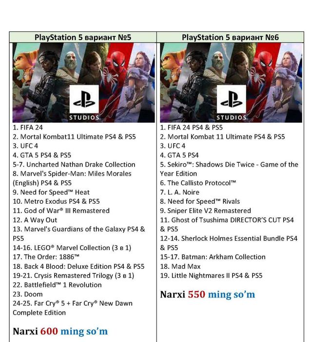 Игры для PlayStation 4-5 (офлайн)