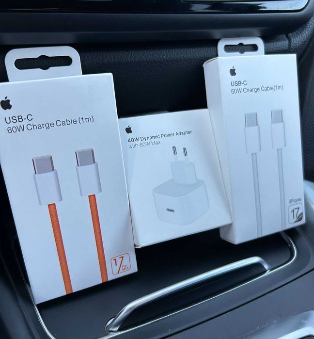 Cablu 1M USB-C 60W Type C- pentru iPad si iPhone 15/16/17 - Nou. Sigilat