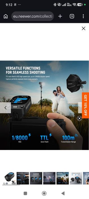 Declanșator (trigger)QZ oled diplay pentru blitz Godox & Neewer