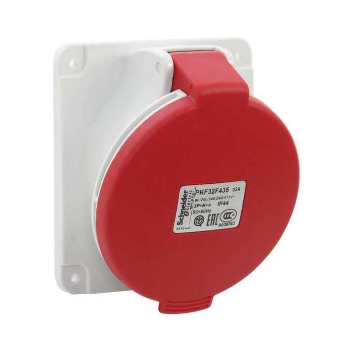 Priza industriala trifazica Schneider, 5P, 32 A, 380 V, IP44 noua ambalata!