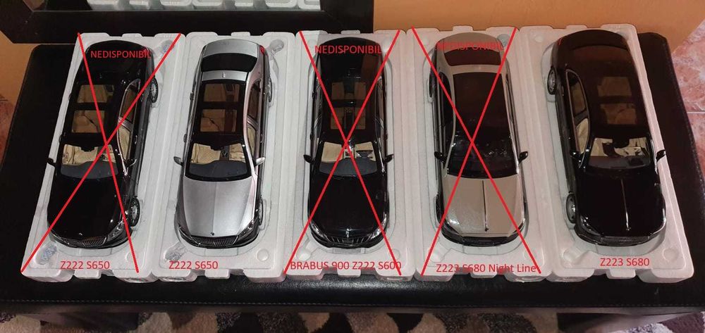 Machete AlmostReal 1:18 Mercedes-Maybach S-Class (1025 RON bucata)