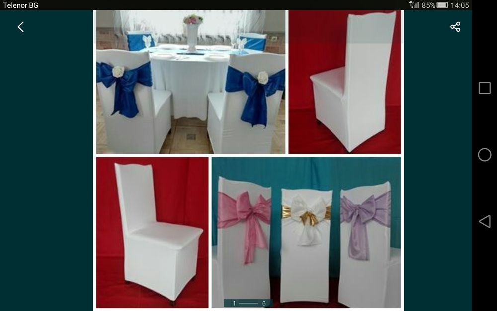 Бял калъфза столове  и покривки на едро